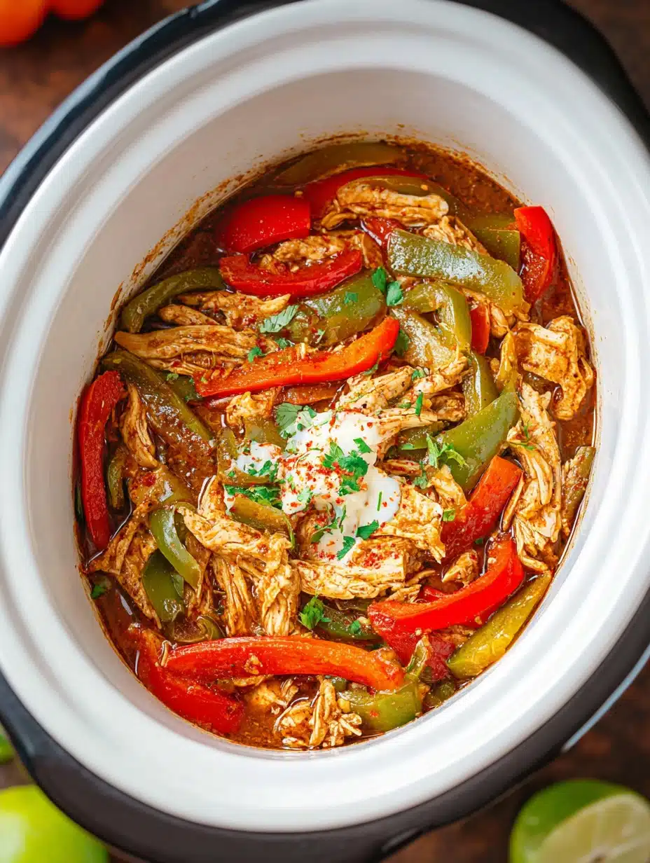 Easy Crockpot Chicken Fajitas