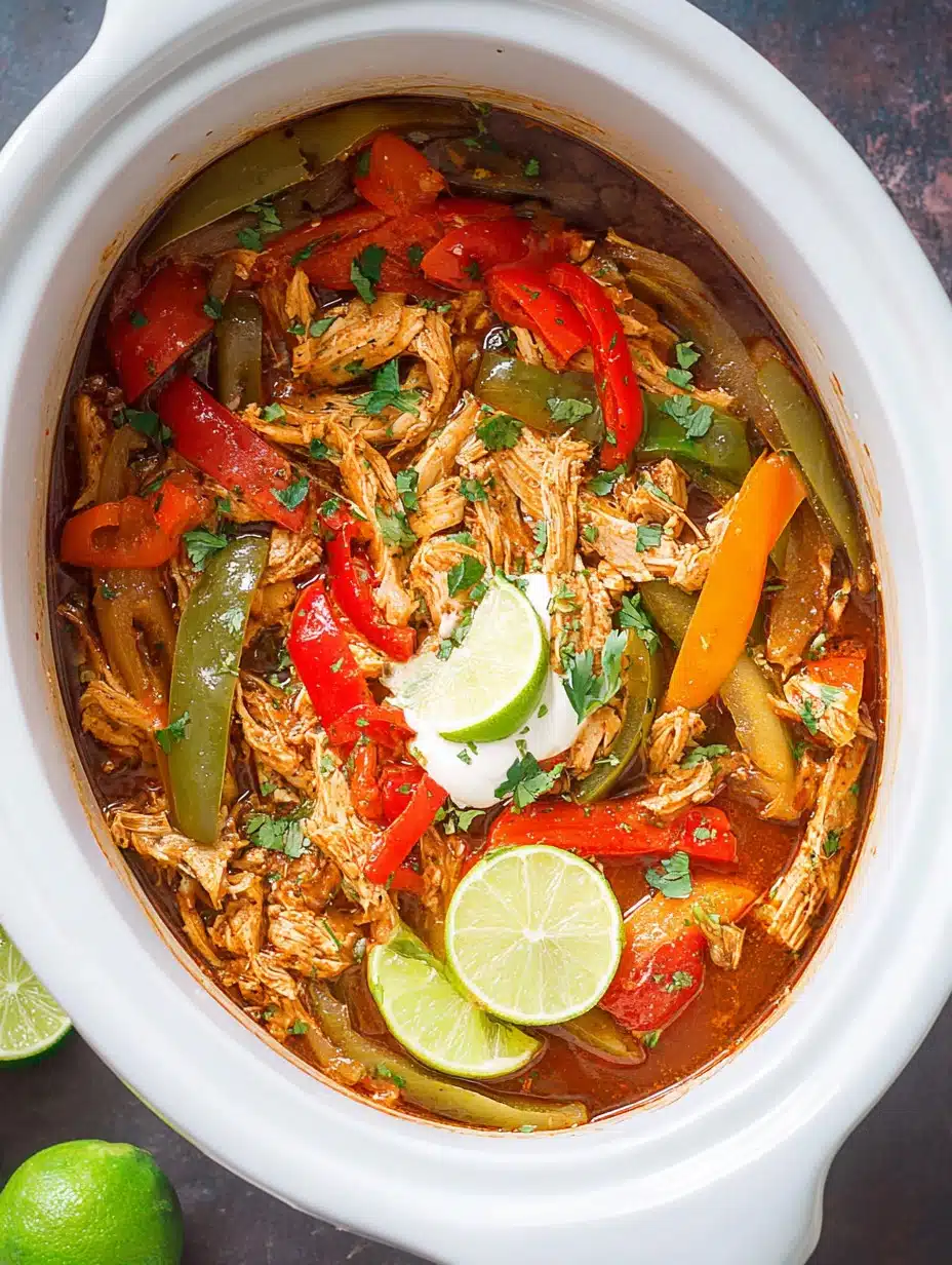 Easy Crockpot Chicken Fajitas