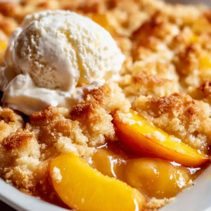Easy Peach Cobbler with Canned Peaches