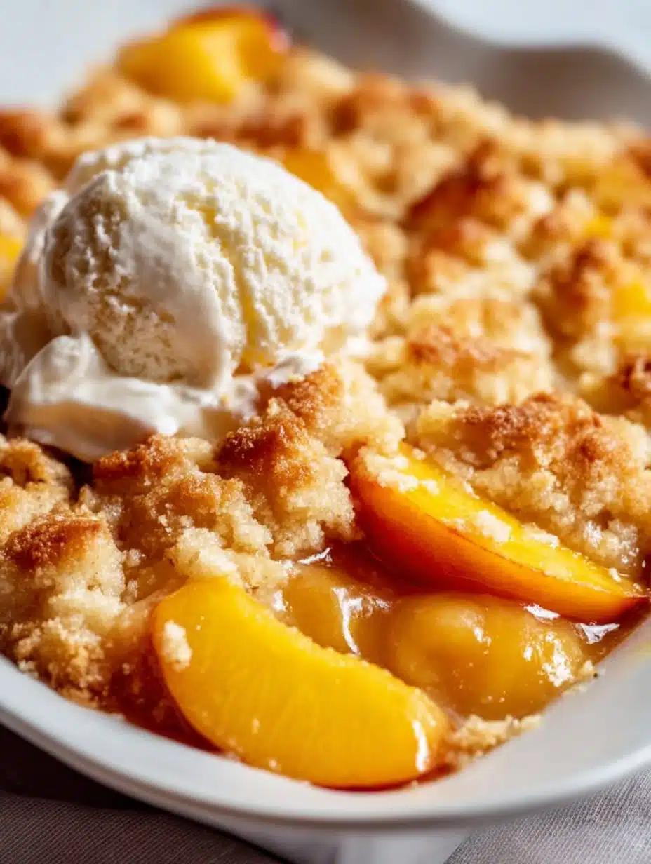 Easy Peach Cobbler with Canned Peaches