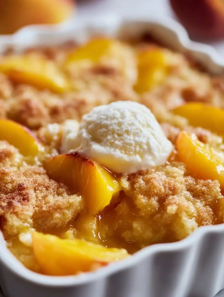 Easy Peach Cobbler with Canned Peaches