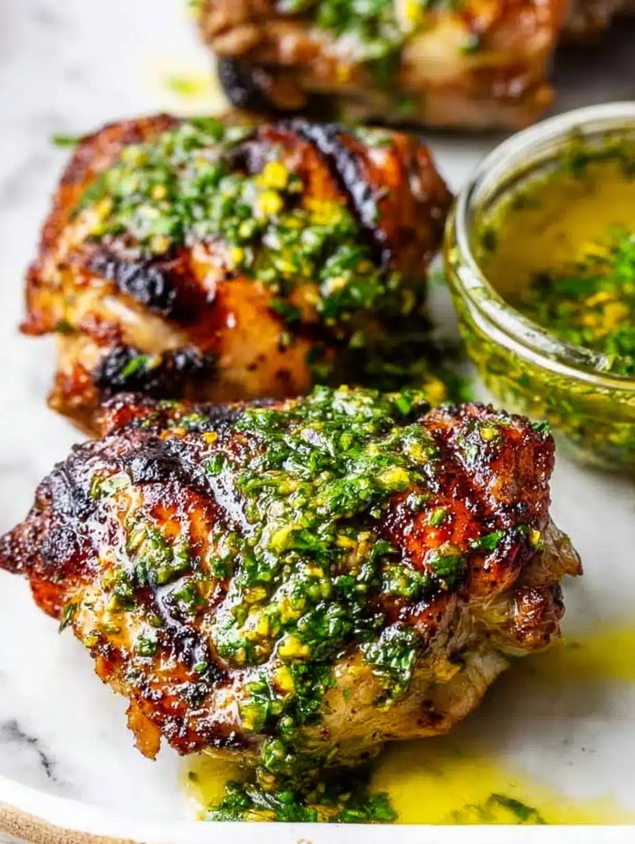 Grilled Chimichurri Chicken Thighs