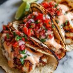 Grilled Fish Tacos with Spicy Mayo & Pico de Gallo