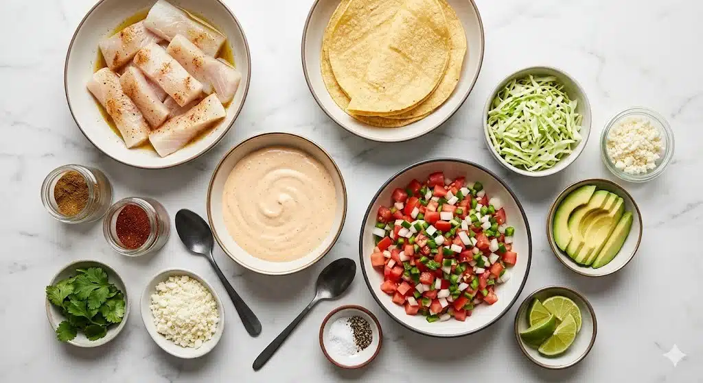 Grilled Fish Tacos with Spicy Mayo & Pico de Gallo