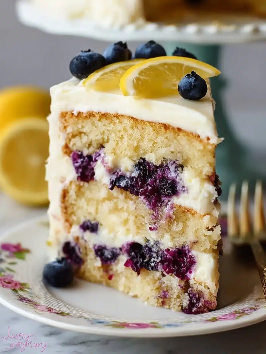 Lemon Blueberry Layer Cake