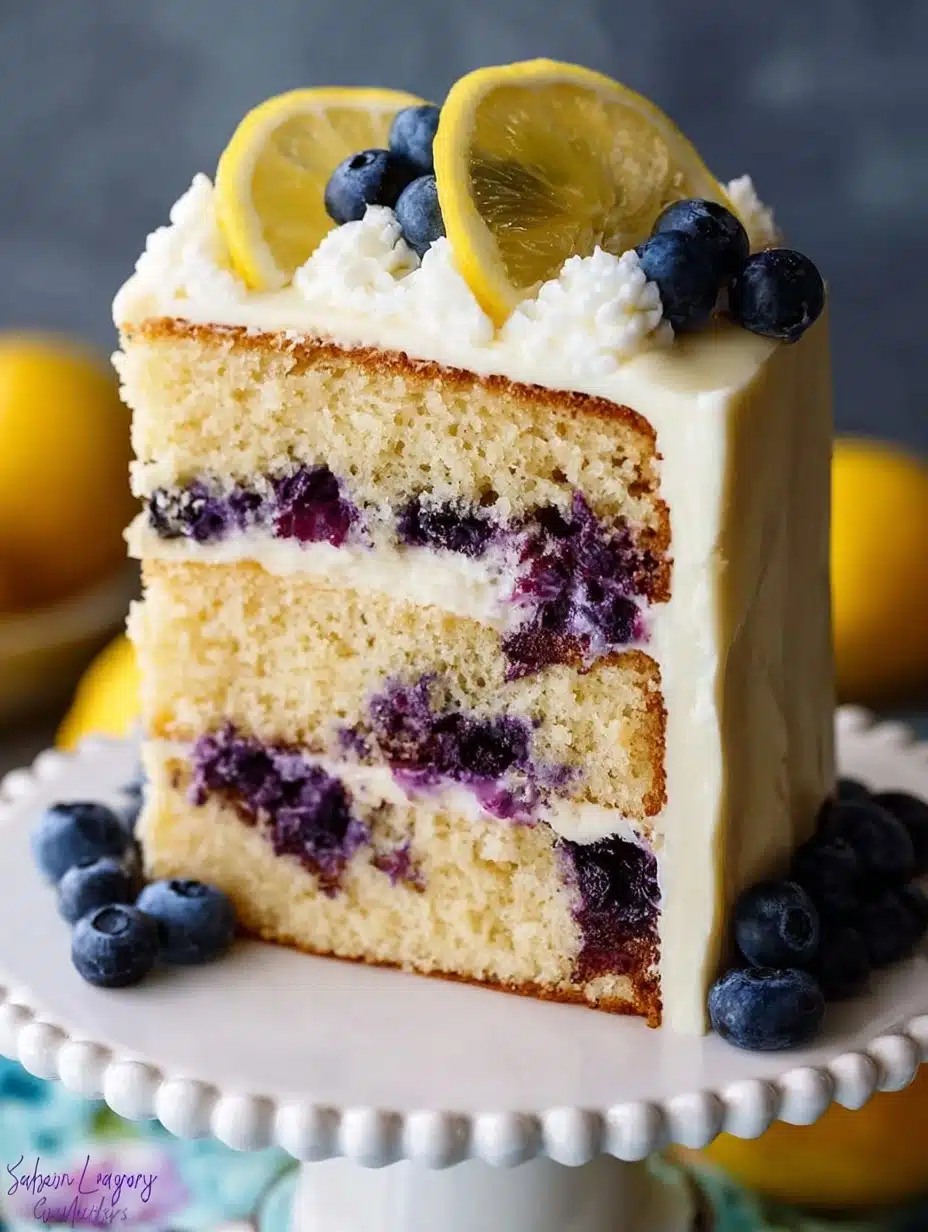 Lemon Blueberry Layer Cake