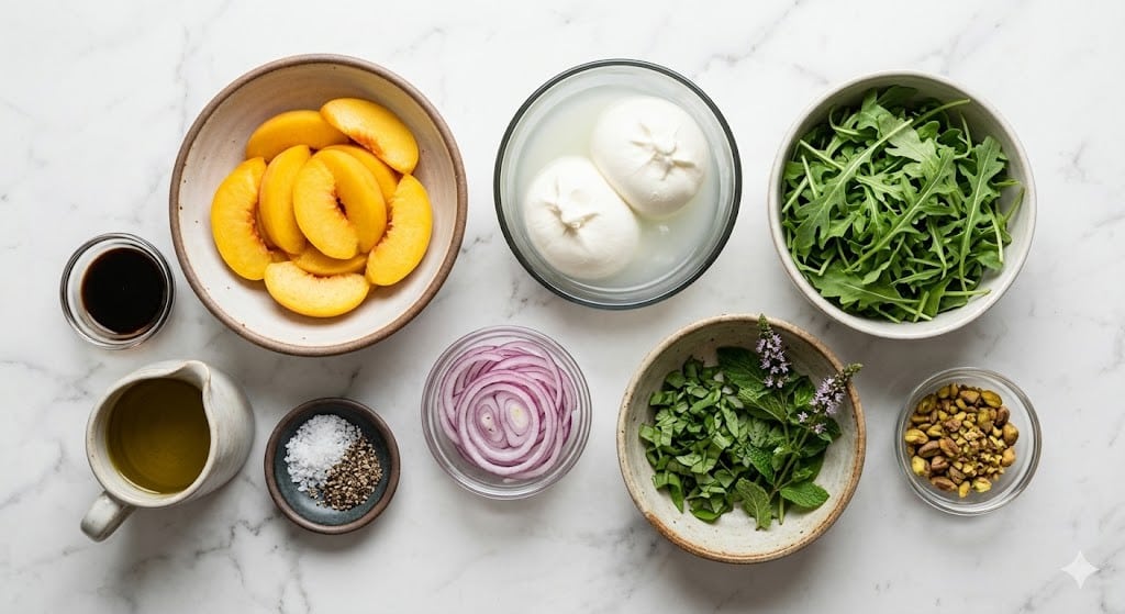 Peach & Burrata Salad