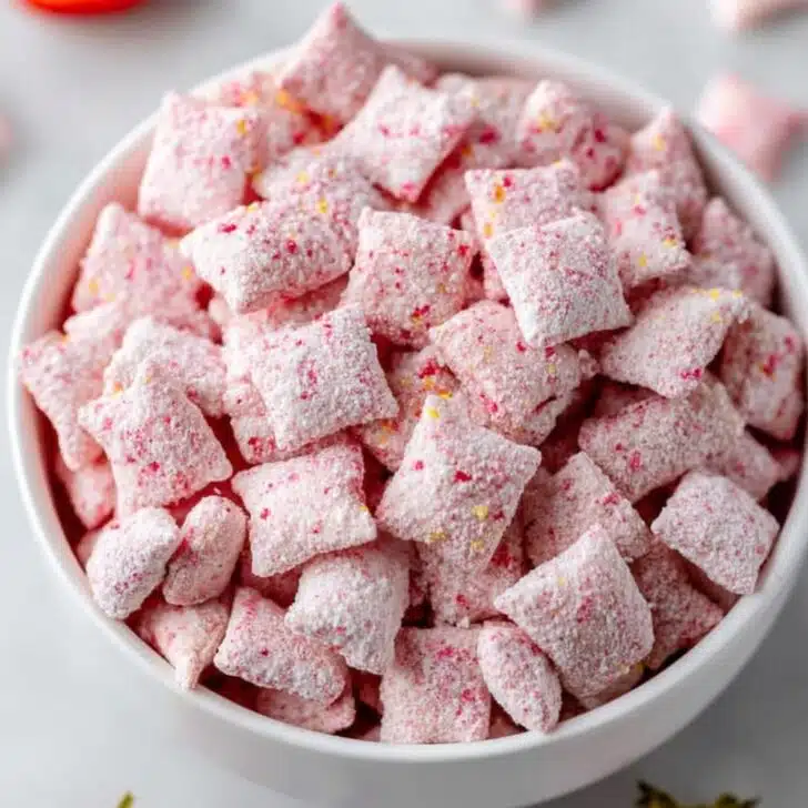 Quick Strawberry Shortcake Puppy Chow