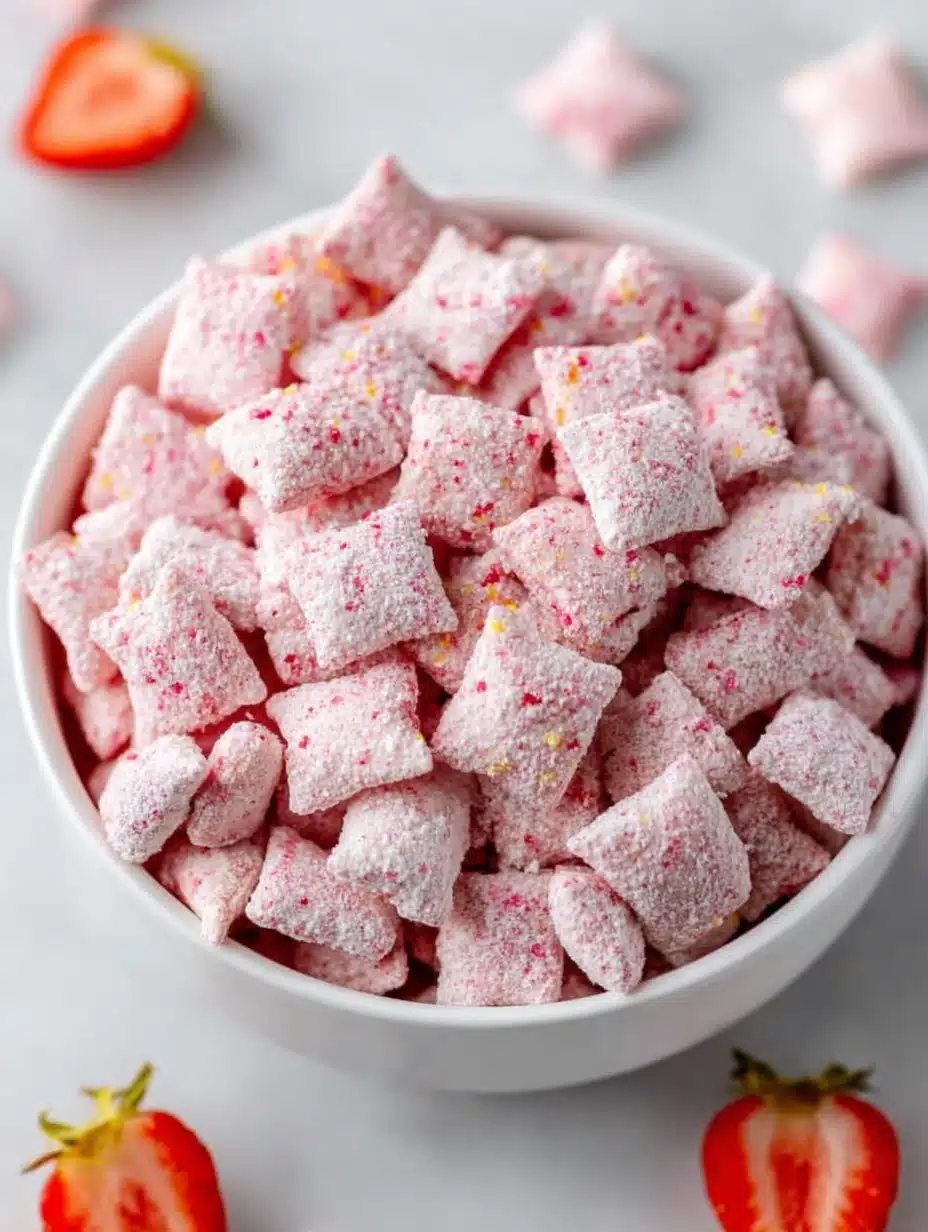 Quick Strawberry Shortcake Puppy Chow