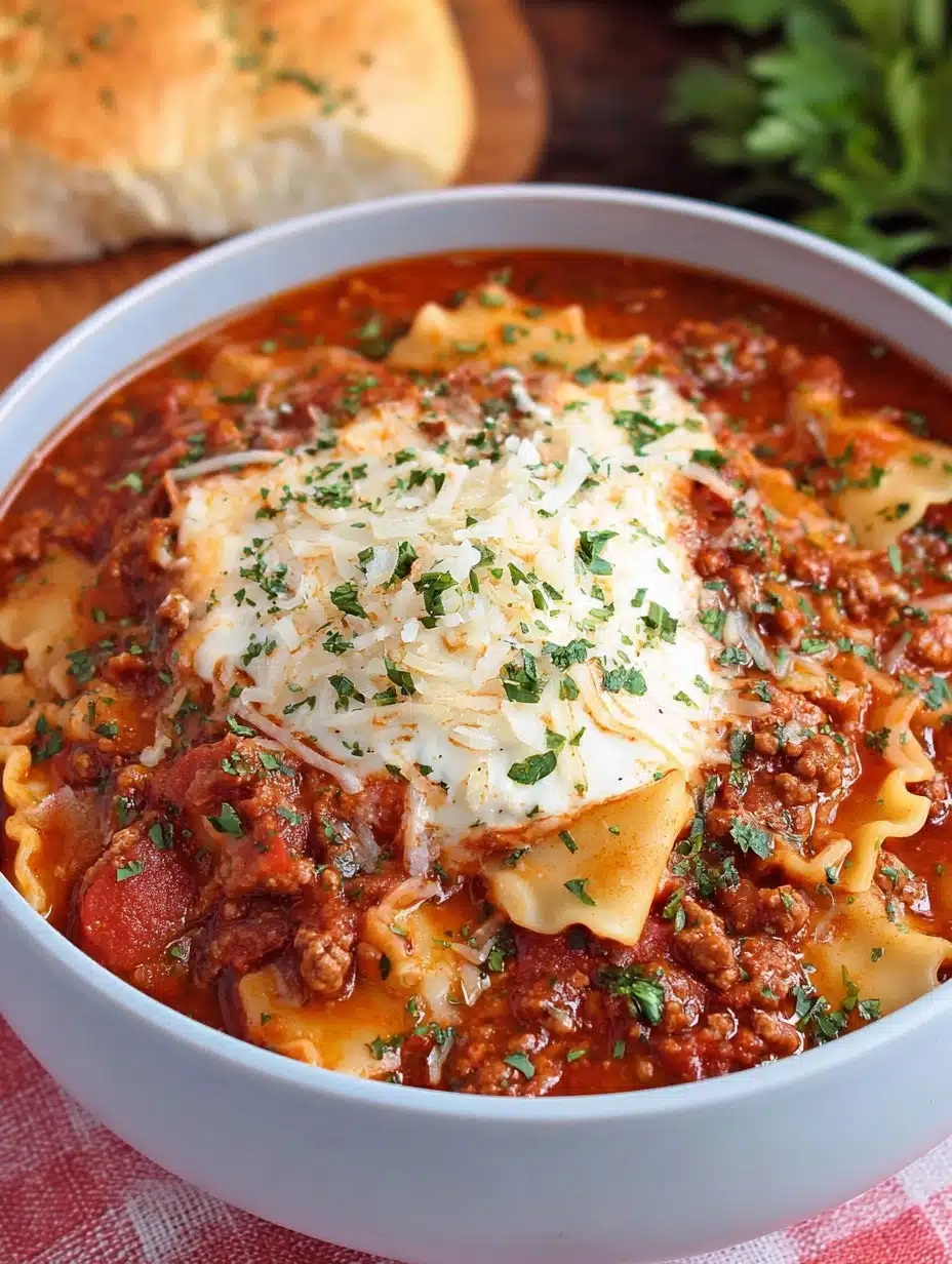 Slow Cooker Lasagna Soup