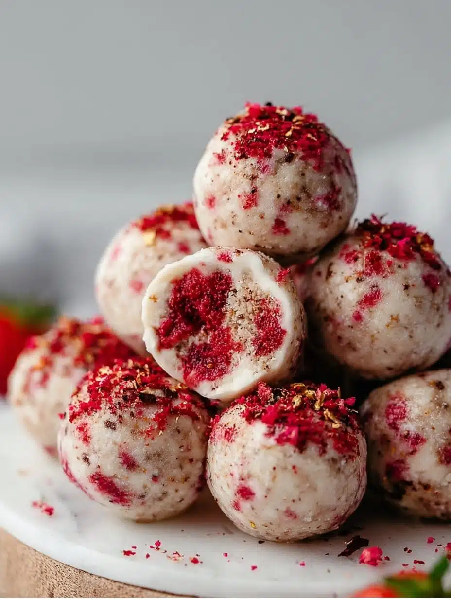 Strawberry Cheesecake Protein Balls Recipe