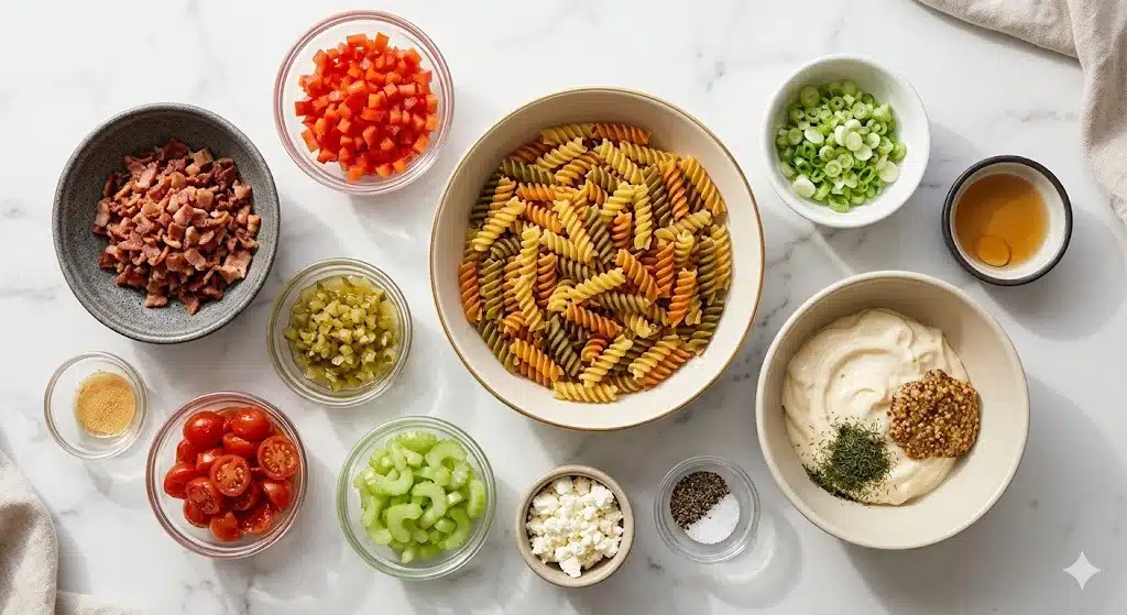 Creamy Pasta Salad Bliss – Your Go-To Summer Side Dish!