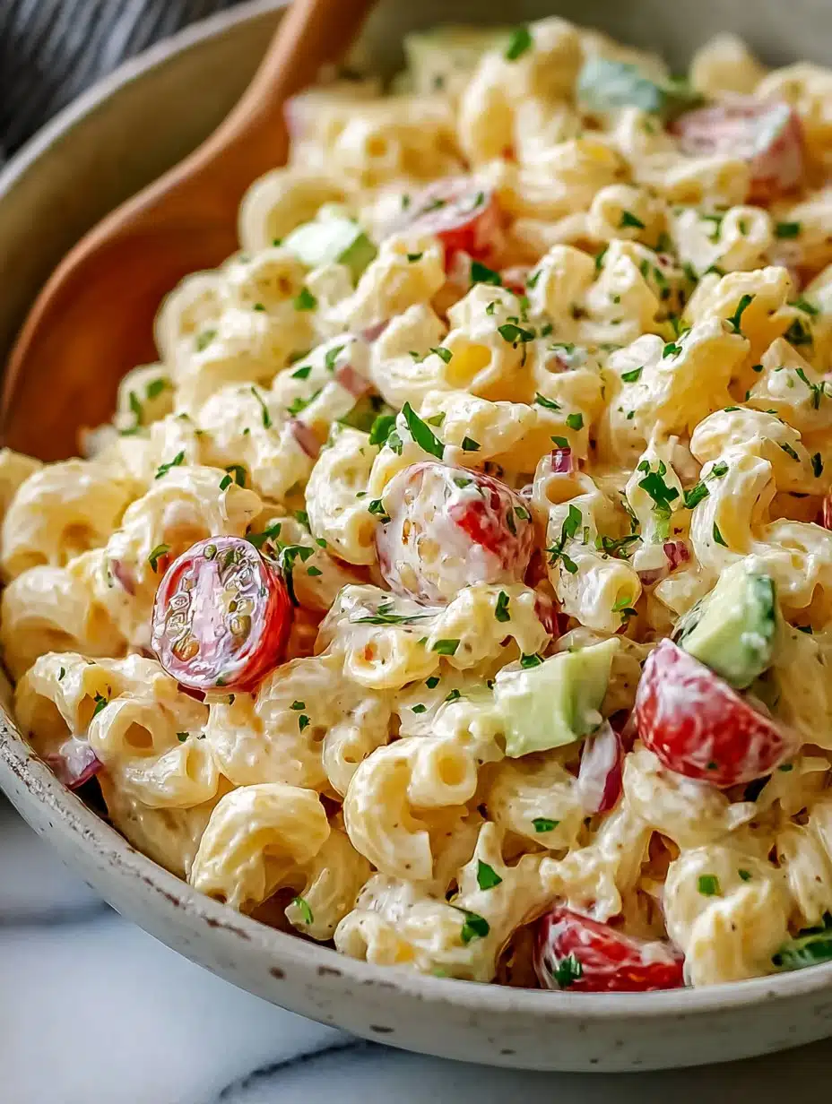 Creamy Pasta Salad Bliss – Your Go-To Summer Side Dish!
