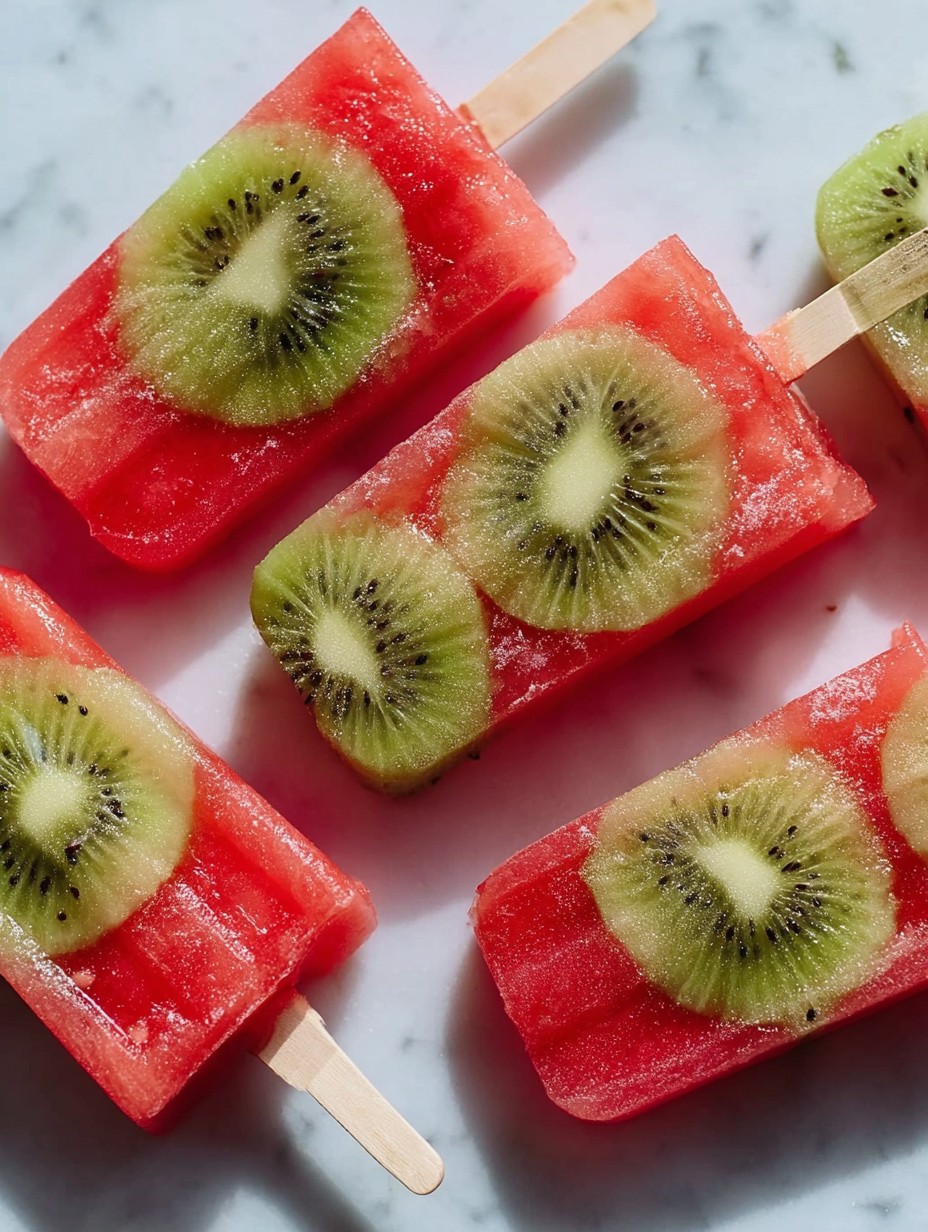 Kiwi Watermelon Fruit Popsicles Recipe