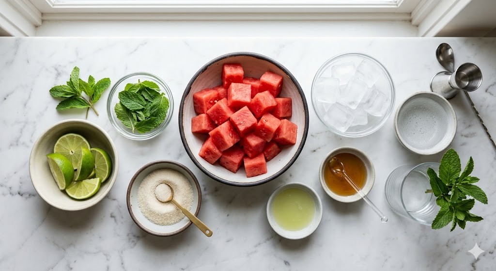 Watermelon Mint Mojito Mocktail