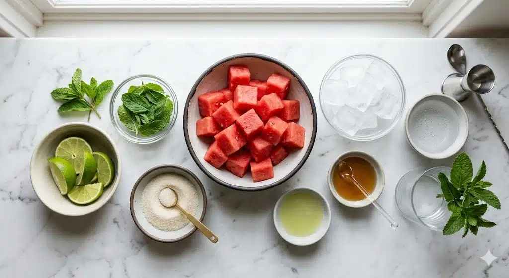 Watermelon Mint Mojito Mocktail