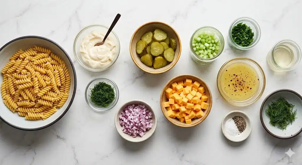 Zesty Simple Dill Pickle Pasta Salad for Summer Fun