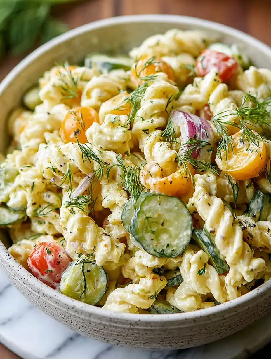 Zesty Simple Dill Pickle Pasta Salad for Summer Fun
